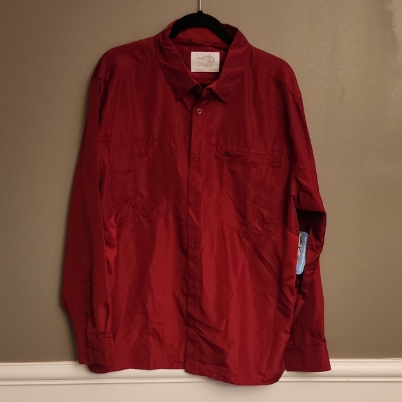 Reel Life Red Button-Up Shirt - Picture 1 of 15